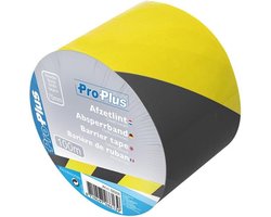 ProPlus Afzetlint - Geel/Zwart - 75 mm x 100 m - Kunststof - Opvallend
