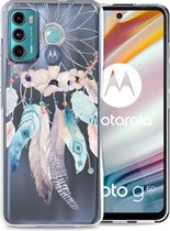 iMoshion Hoesje Geschikt voor Motorola Moto G60 Hoesje Siliconen - iMoshion Design hoesje - Meerkleurig / Dreamcatcher