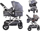 Cangaroo Ciara Grey 3-in-1 Combi Kinderwagen incl. Autostoel