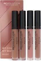 Makeup Revolution My Colour My Way Cadeauset Liquid Lipstick - Nude