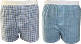 Embrator mannen Boxershorts 2-stuks geruit mix maat XL