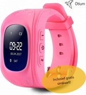 GPS Horloge Kind - OLED - Wearables Smartwatches Gps Horloge Kind Tracker - Smartwatch - Kinder Horloge - Waterdicht - Roze - Wifi en Belfunctie - SOS Functie - Inclusief Gratis Simkaart