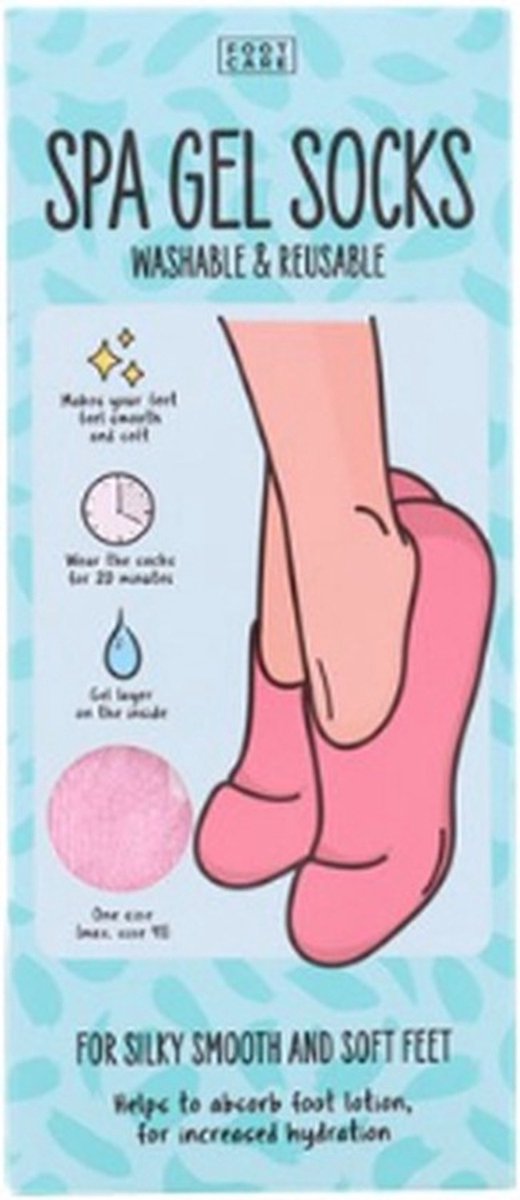 Goedkoopste Spa gel sokken - Roze / Wit - Gel / Katoen / Elastaan - One Size - Spa - Verwennen - Ontspannen - Gezond