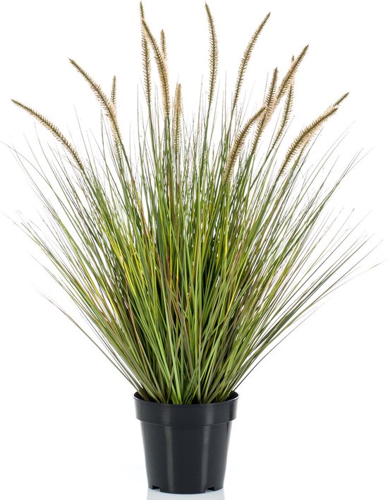 Kunstplant groen gras sprieten 85 cm - Grasplanten/kunstplanten voor binnen gebruik