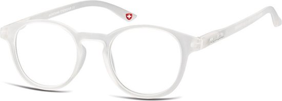 Montana Eyewear MR52D ronde leesbril +3.00 milky transparant