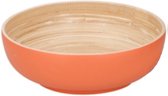 schaal 25 x 8 cm bamboe naturel/oranje