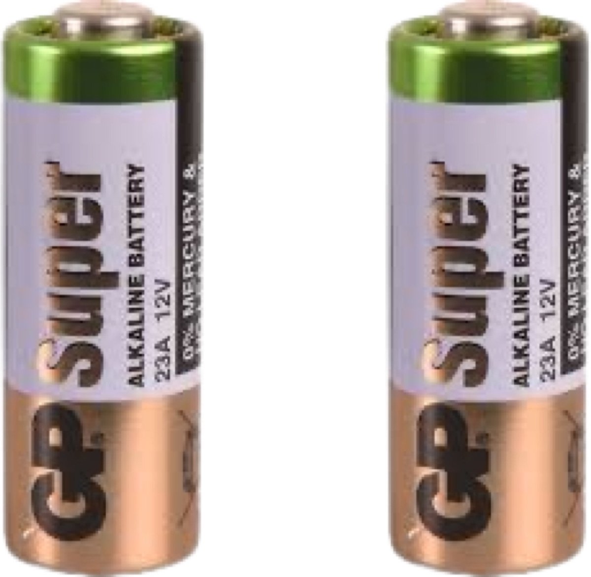 GP Batterij 23A - Alkaline - 12 Volt - A23 / V23GA / MN21 - Autosleutels / Deurbellen / Afstandsbedieningen / 2 STUK(S)