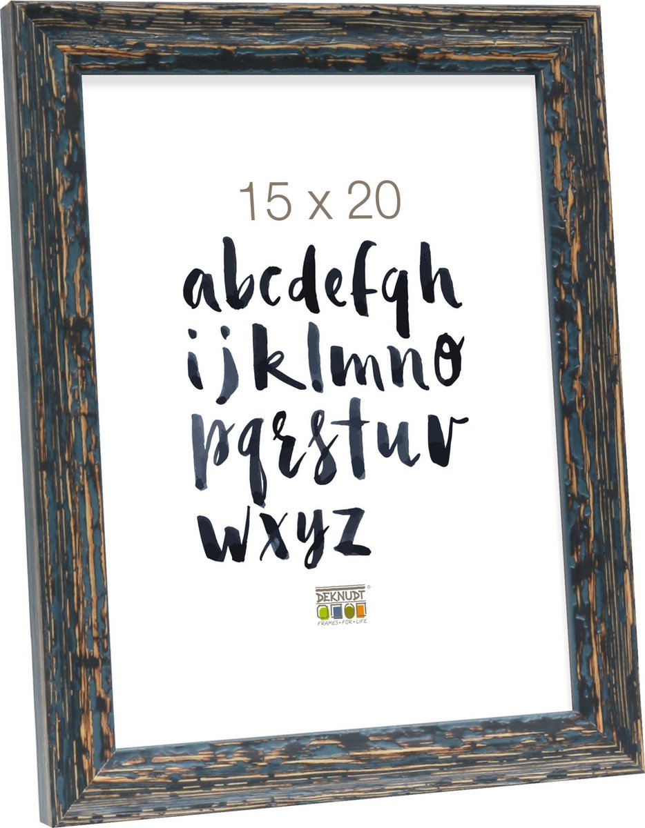Deknudt Frames fotolijst S46MF2 - zwart verweerde look - foto 15x20 cm