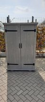 Kledingkast ''Brocante'' van Grey Wash steigerhout 210x100cm