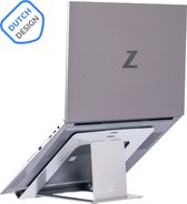 OviStand XL - Ovilli - 138 gram - Lichtgewicht Opvouwbare Aluminium Laptop Standaard - 2 mm dik - Ergonomisch Verstelbaar – Luxe Zakje – Made in NL