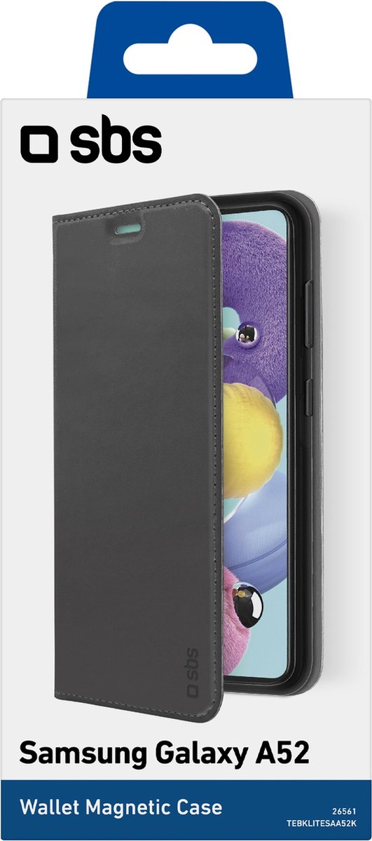 Samsung Galaxy A52s 5G Hoesje - SBS - Wallet Lite Serie - Kunstlederen Bookcase - Zwart - Hoesje Geschikt Voor Samsung Galaxy A52s 5G