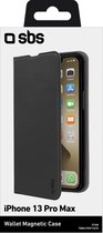 SBS Wallet Lite Telefoonhoesje geschikt voor Apple iPhone 13 Pro Max Hoesje Bookcase - Zwart