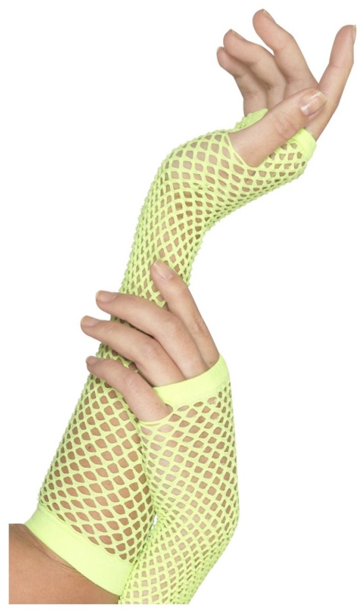 Neon groene visnet handschoenen