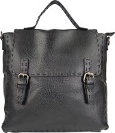 Rugzak - handtas Flora & Co met flap zwart