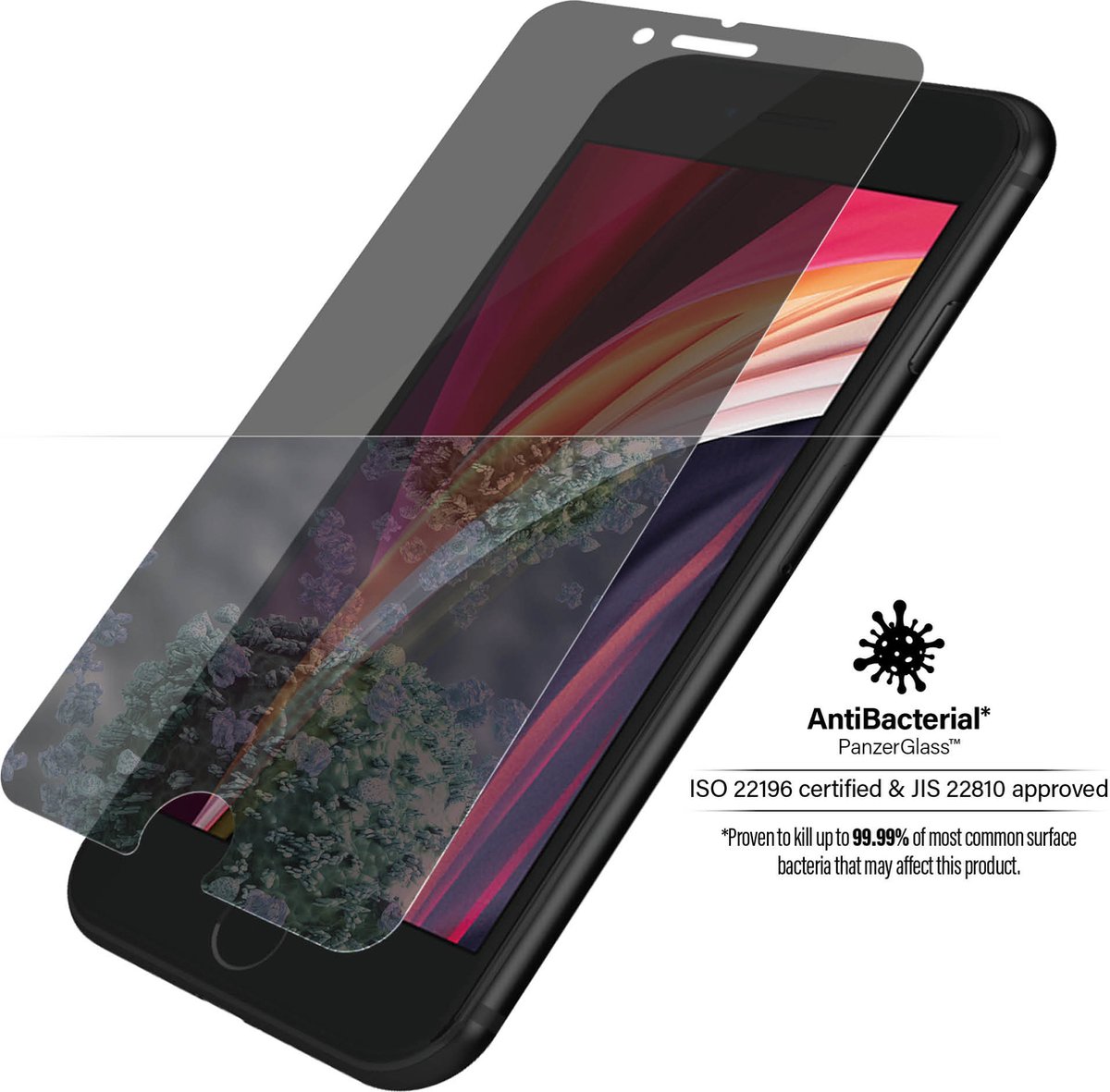 PanzerGlass Privacy Apple iPhone SE 2 / 8 / 7 / 6 / 6s Screenprotector Glas