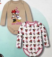 Disney Baby Minnie Mouse en Katrien Duck Rompers - Maat 74/80 - 2 stuks