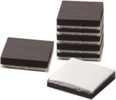 12x Vierkante koelkast/whiteboard magneten met plakstrip 2 x 2 cm zwart - Hobby en kantoorartikelen