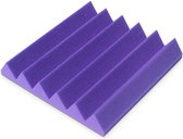 6 stuks - 30x30x5CM - Dreamdeluxe geluidsisolatie - akoestische wedge schuimtegels wandpanelen - Paars