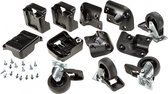 wielenset Atlas 7,5 cm staal zwart//zilver 4 stuks