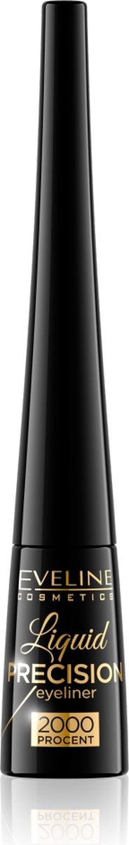 Eveline - Liquid Precision 2000 Percent Eyeliner Liner In Black 4Ml Brush
