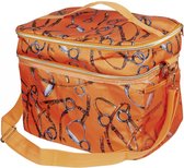 Allure poetsbox Oranje met inhoud 6-delig (borstels, hoevenkrabber, manen/staart borstels)