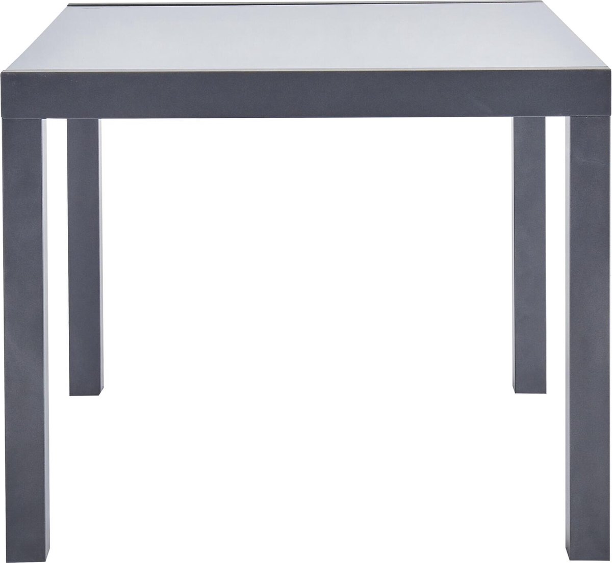 NATERIAL - Tuintafel uitschuifbaar LYRA - Uitschuifbare tafel voor 4 tot 6 personen - 90/160x90 - eettafel - aluminium - met glazen blad - antraciet