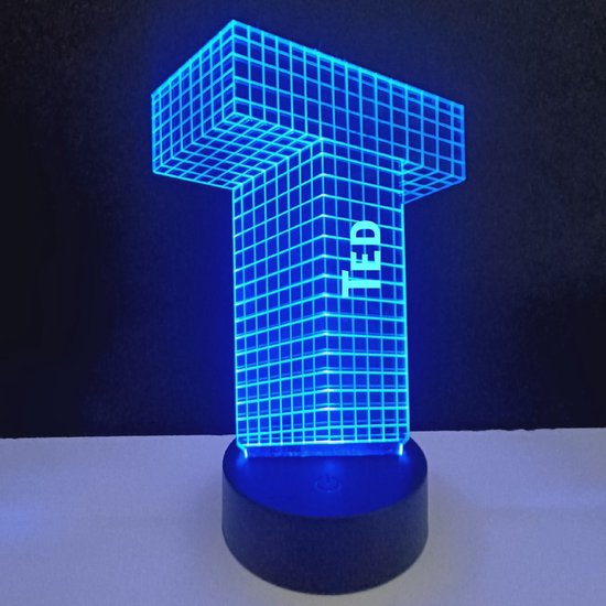 3D LED Lamp - Letter Met Naam - Ted