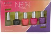 O.P.I Infinite Shine Neon Collection Mini Nailpolish Gift set - 5 x 3.75 ml
