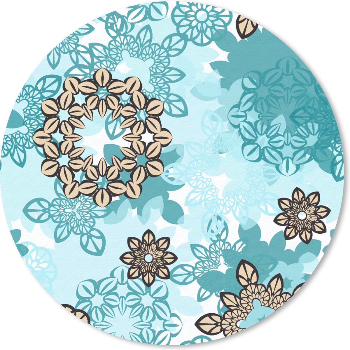 Muismat rond 30x30 cm - Mousepad Tiener - Mandala - Patronen - Ronde muismatten