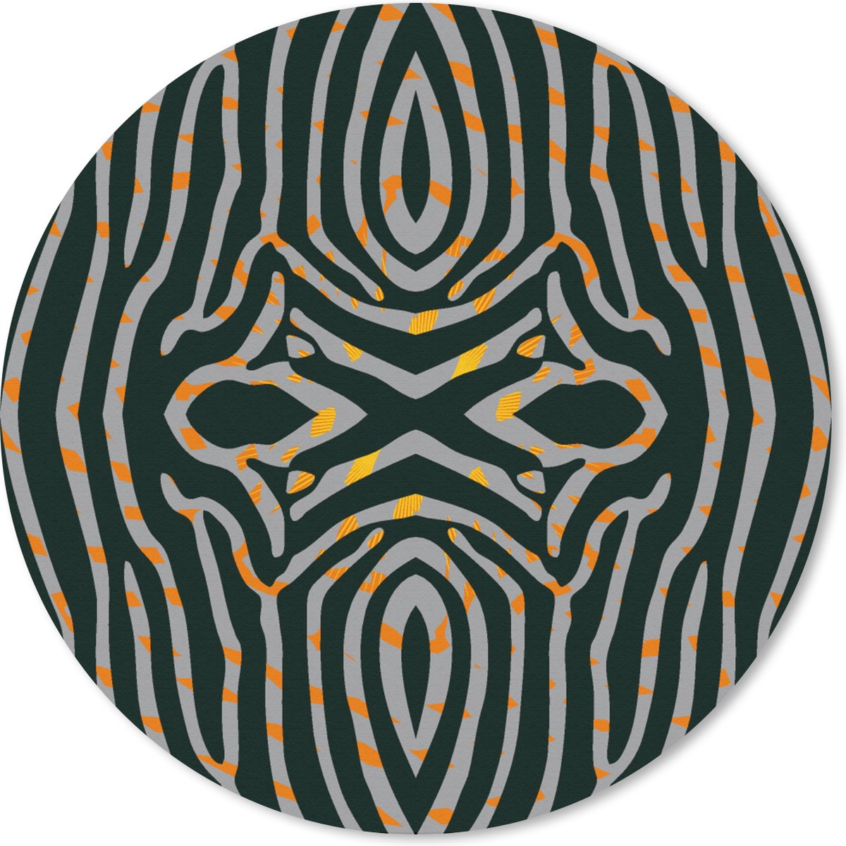 Muismat rond 20x20 cm - Mousepad Zebra - Dierenprint - Patronen - Ronde muismatten