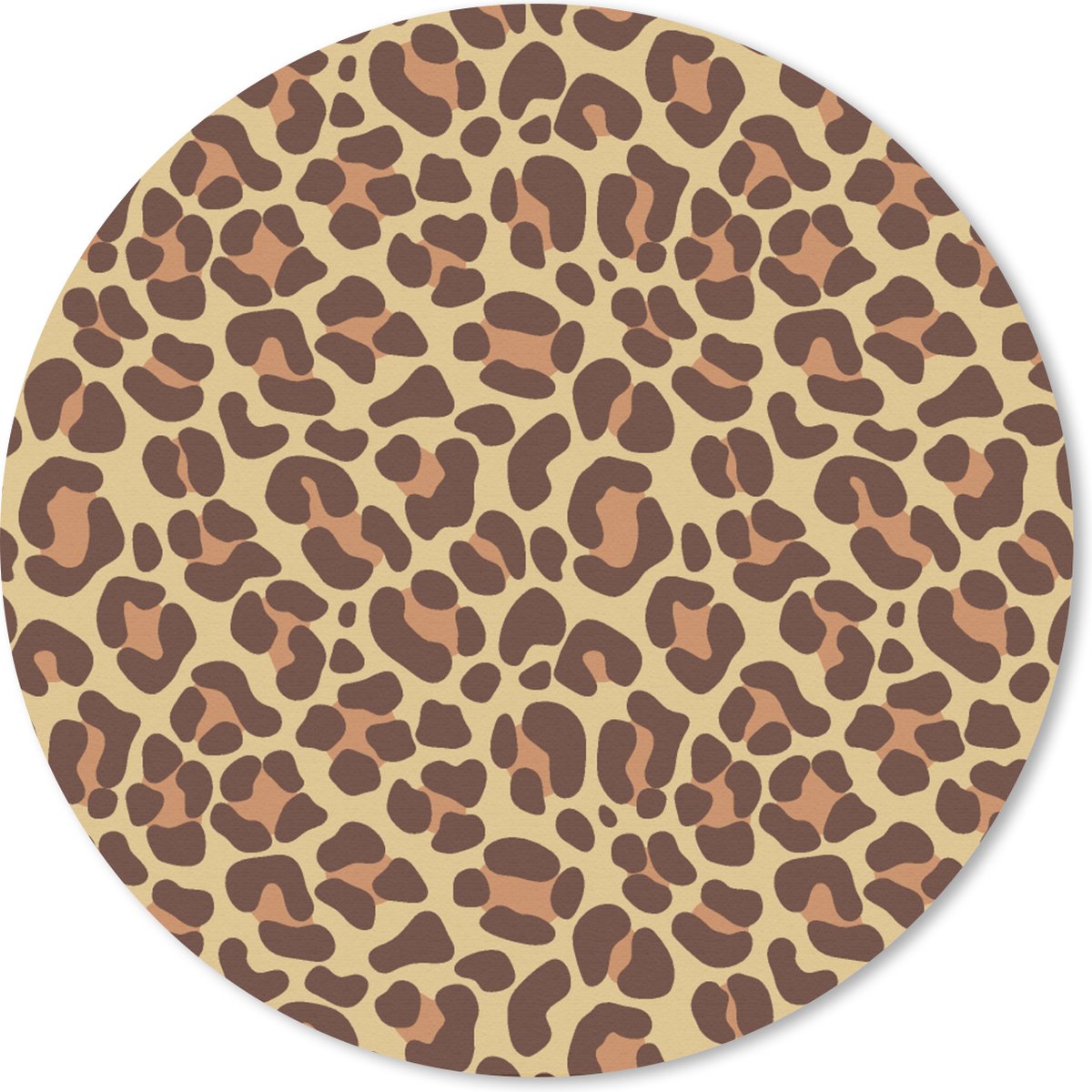 Muismat rond 40x40 cm - Mousepad Patroon - Luipaard - Vacht - Ronde muismatten