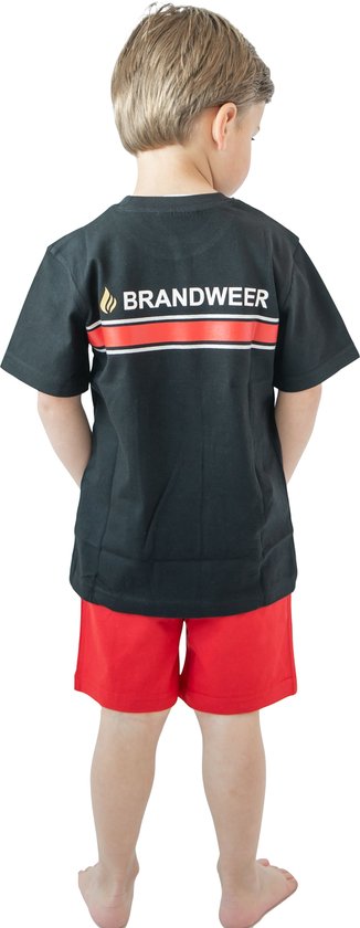 Fun2Wear - Pyjama short Pompiers - - Taille 128 - Garçons, Filles