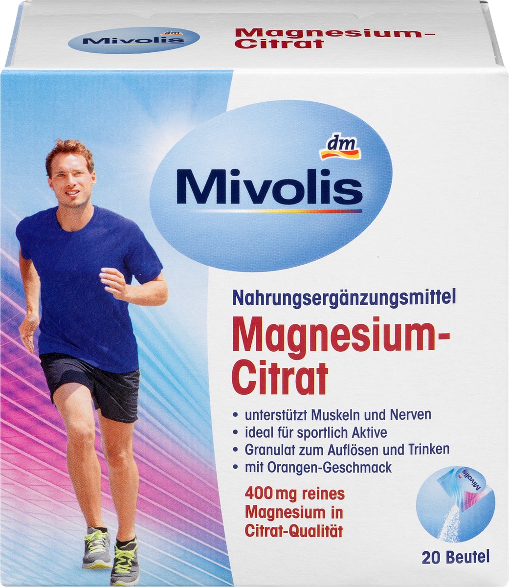 Mivolis Magnesiumcitraat, korrels 20 zakjes, 120 g