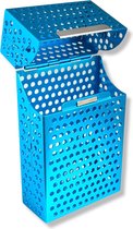 Luxe Sigaretten box Geperforeerd Metaal - Sigarettenhouder Design - Sigaretten doosje - Cigarette Case - Blauw -