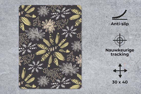 Muismat Groot - Abstract - Bloemen - Patronen - 30x40 cm - Mousepad - Muismat