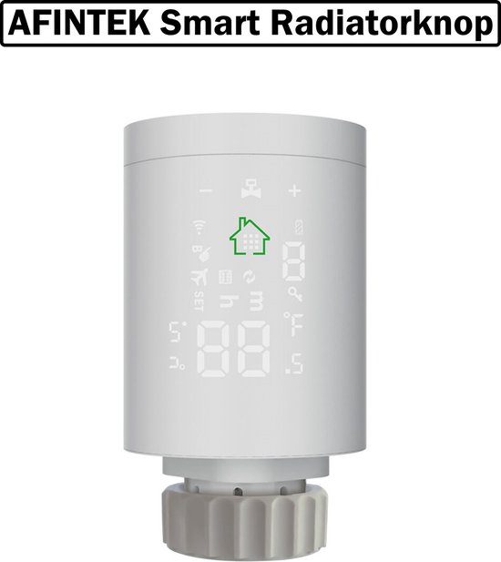 spade Gehuurd Rijk AFINTEK Smart Zigbee Radiatorknop - Thermostaatknop - Knop voor verwarming  - Bediening... | bol.com