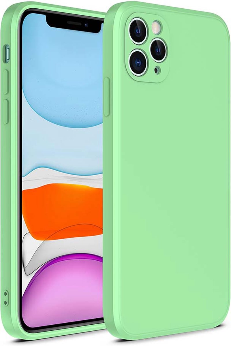 Smartphonica iPhone 11 Pro siliconen hoesje met zachte binnenkant - Groen / Back Cover