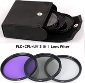 Somstyle Camera Lens Filter Set 77MM  - CPL + UV + FLD Filterset - Lensfilter Geschikt voor Canon/ Nikon/ Sony/ Pentax Camera