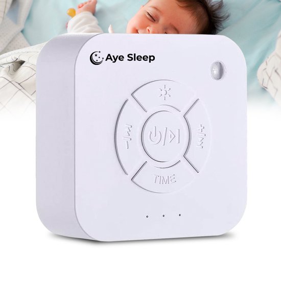 AyeSleep® Original White Noise Machine - Baby - Witte Ruis - 9 Geluiden - Slaaptrainer - Slaaphulp