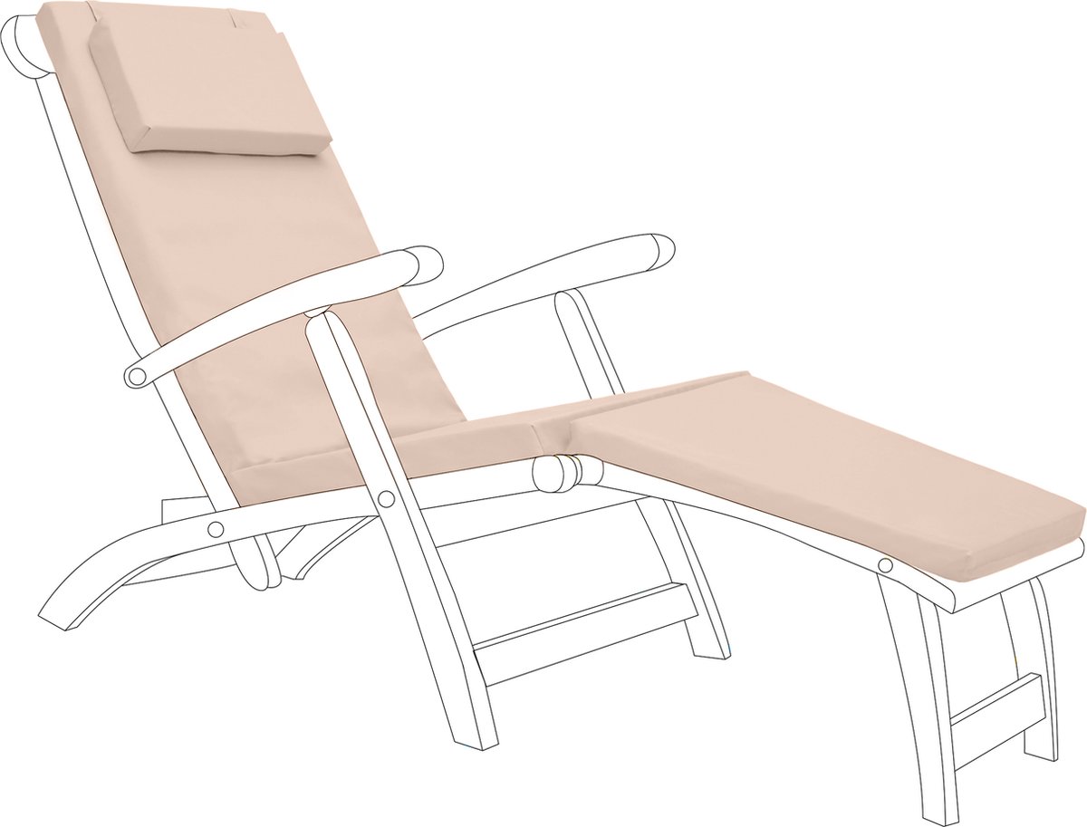 Gardenista Vervangende Pad voor Tuinligstoelen | Outdoor Ligstoel Fauteuil Terrasmeubilair Hypoallergeen Kussen | Waterbestendig | Vezelgevuld | Duurzaam dik en Comfortabel (Grijs