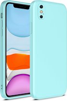 Smartphonica iPhone X/Xs siliconen hoesje met zachte binnenkant - Blauw / Back Cover geschikt voor Apple iPhone X/10;Apple iPhone Xs