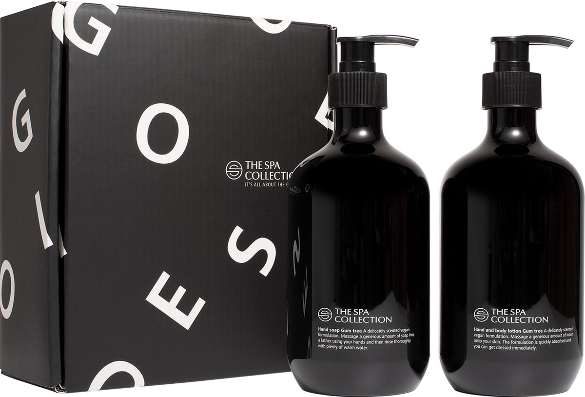Goedkoopste The Spa Collection Gum Tree - Gift Set/Cadeaupakket - Vegan Friendly - Hand Soap - Hand/Body Lotion - 475 ml - Stijlvolle pompflessen