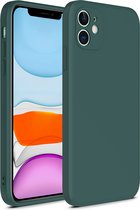 Smartphonica iPhone 11 siliconen hoesje met zachte binnenkant - Donkergroen / Back Cover geschikt voor Apple iPhone 11