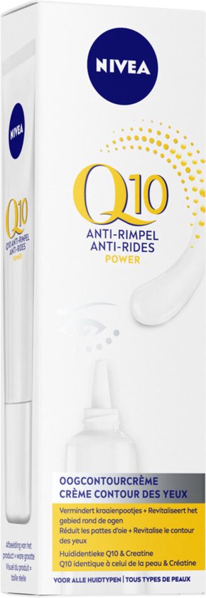 NIVEA Q10 POWER Oogcontourcrème - Alle huidtypen - Oogcrème Met huideigen Q10 en creatine - Tegen Donkere Kringen en Wallen - 15 ml - NIVEA