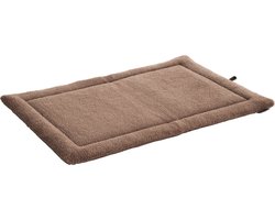 Maxxnobel Benchkussen Nubuck Lederlook/Teddy Bruin - Hondenbenchkussen - Small