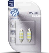 M-Tech LED C5W 12V 36mm - Basis 4x Led diode - Wit - Set