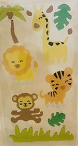 Jungle raamsticker- Gel stickers - | herbruikbare raamstickers - 3jaar+