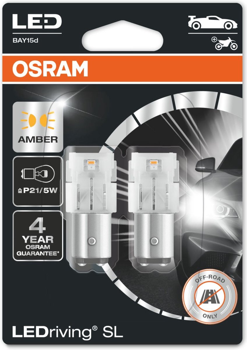 Osram LEDriving SL - Auto Retrofit Lamp - P21/5W - Geel Licht – foto 2