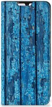 Telefoonhoesje Samsung Galaxy A33 5G Magnet Case Wood Blue