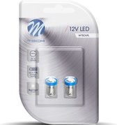 M-Tech LED - BA9s / T4W 12V - Basis 1x Led diode - Blauw - Set